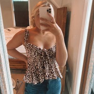 mauve cheetah print crop top!! price negotiable!